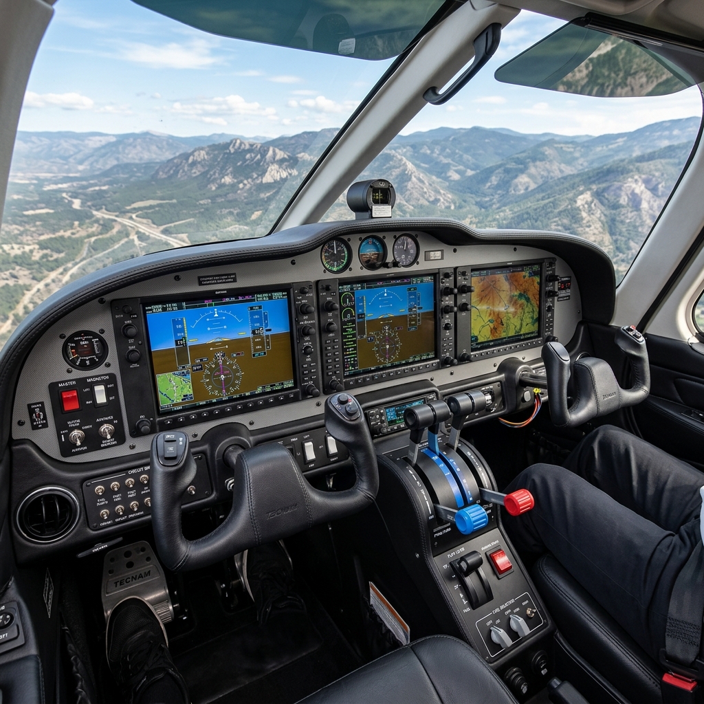 Tecnam P2006T Cockpit Panel